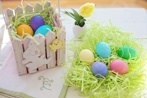 Echo: Colourful Easter eggs in Easter crafts set. Credit: Canva