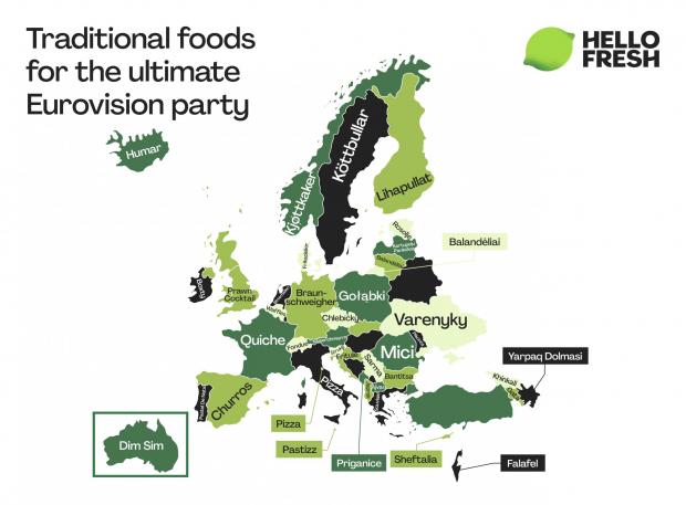 Echo: Traditional European foods by country from HelloFresh. Credit: HelloFresh