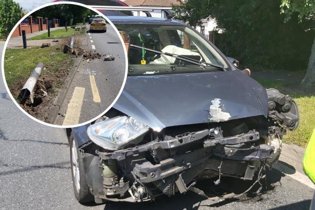 Driver smashes into Southend A127 bollards after falling asleep at the wheel