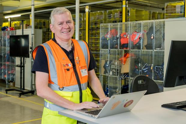 Terry Macpherson is area manager at the Amazon fulfilment centre in Dartford after rising through the ranks. Credit: Clearbox
