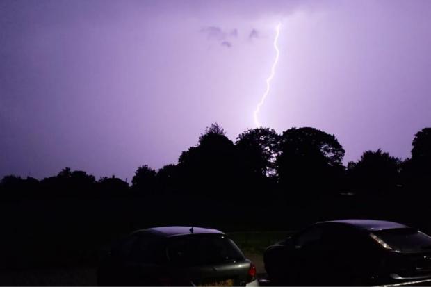 A yellow weather warning for thunderstorms was issued by the Met Office yesterday. Photo: Aaron Chesham, Echo camera club