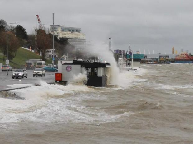Echo: Lashing winds - Storm Brendan strikes Southend. Picture: John Harland