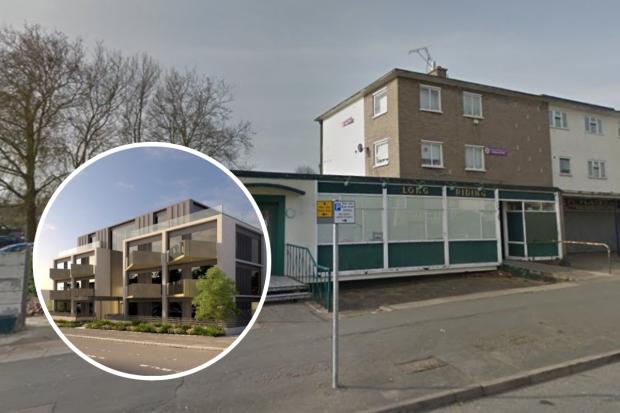 Plans to replace a former pub with new flats (inset) have been withdrawn. Credit: Google Street View