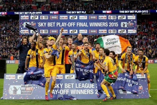 Memorable moment - Southend United celebrate winning the League Two play-off final against Wycombe at Wembley back in 2015