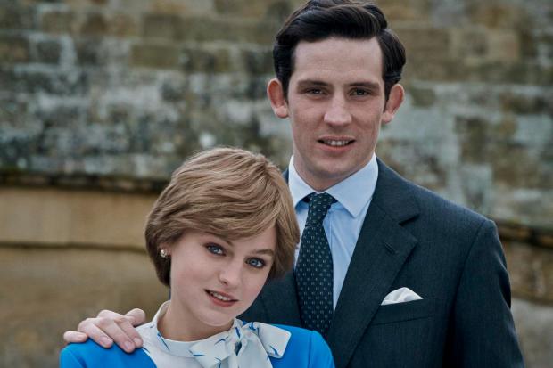 Echo: The Crown S4. Picture shows: Princess Diana (EMMA CORRIN) and Prince Charles (JOSH O CONNOR)