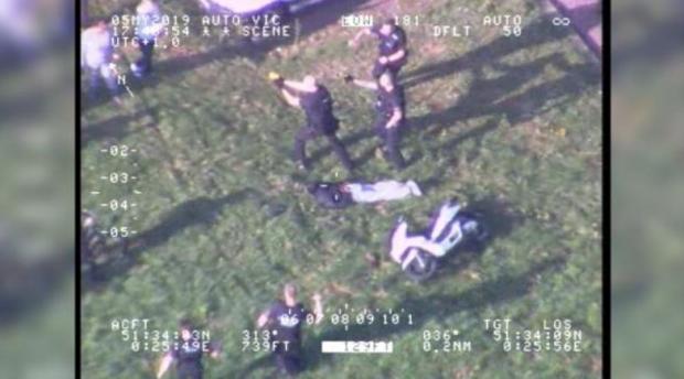 Echo: Aeriel - police helicopter footage captured the incident