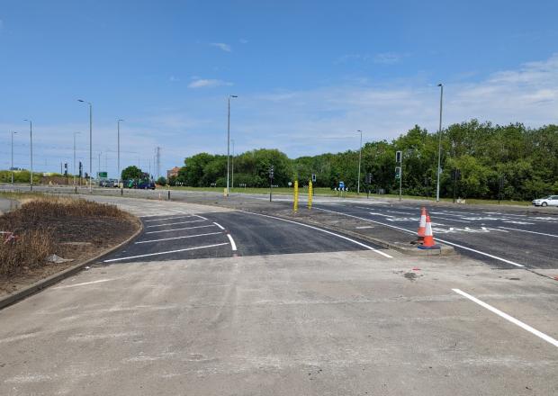 Echo: Photos show how the major road looks after it has been repaired. Pic - Essex Highways