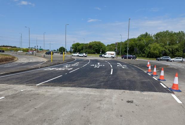Echo: Photos show how the busy road looks after it has been repaired. Pic - Essex Highways