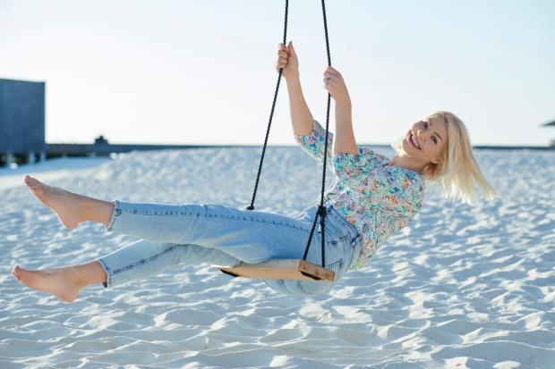 Echo: Holly Willoughby wearing pieces from the new collection (Marks and Spencer)