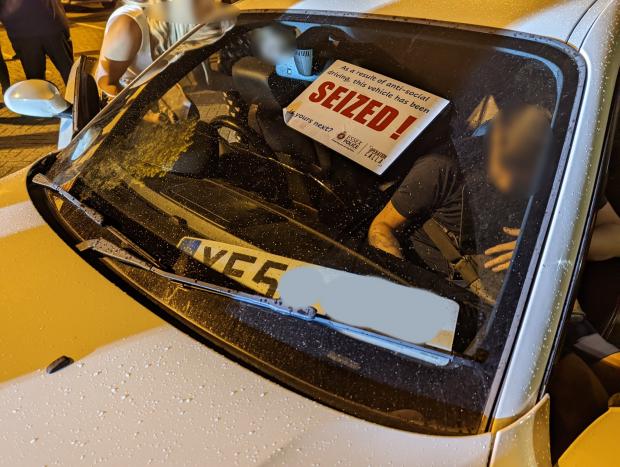 Echo: The seized car. Pic - Essex Police