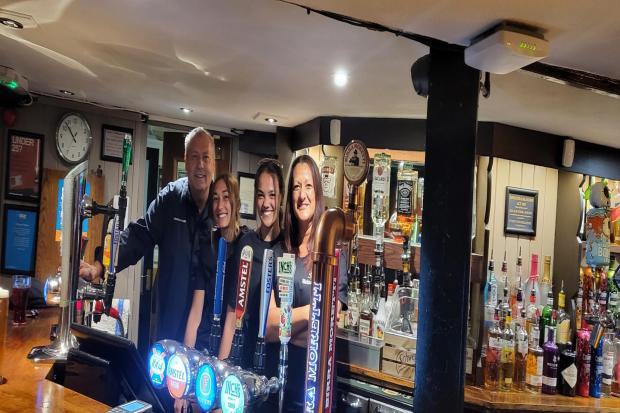 Friendly faces - the pub team at The Marlborough Head in Rochford