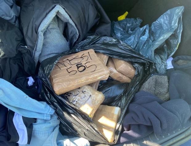 Echo: The drugs officers found in the car boot. Photo: Essex Police