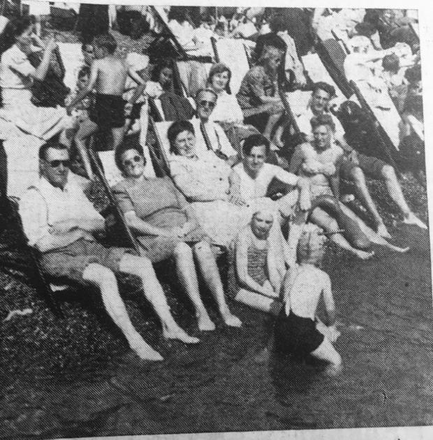 Echo: Deckchairs and blistering heat - this photo was taken on the beach at Southend during the 1948 scorcher