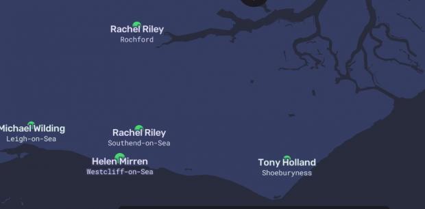 Echo: The map showing the most famous name from each part of Southend, Castle Point and Rochford