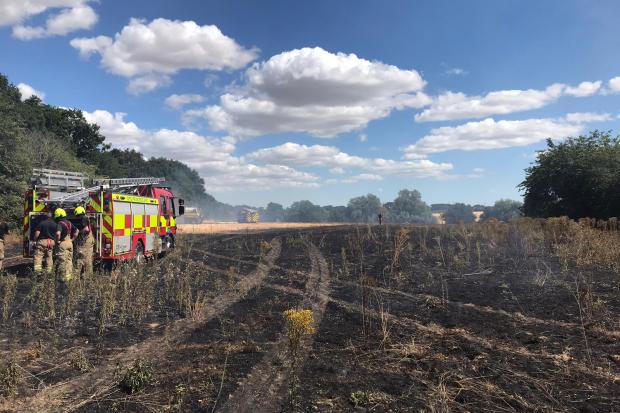 Essex Fire and Rescue Service assisted Suffolk at the large fire in East Bergholt.