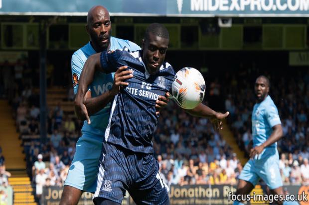 Holding the ball up - Southend United striker Chris Wreh