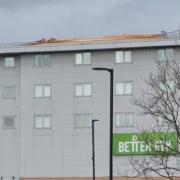 Travelodge in south Essex evacuated as roof is ripped off by Storm Eunice