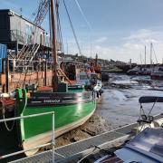 Historic - Endeavour in Leigh Marina during the winter