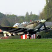 Training - The Spitfire aircraft was spotted in Southend Airport