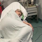 Hospital treatment - Beau Avis suffered a life-threatening anaphylactic shock.