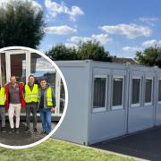 Proud - Upminster Containers installing Winter Gardens Academy's module classroom