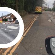 Repairs - Hillside Road is currently undergoing repairs to fill potholes