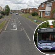 Smashed - First Bus windows were smashed in Canvey on the same road at the weekend