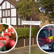 Incident - firefighters tackle blaze at Wakering Road, Shoebury, property believed to have been caused by an incense stick