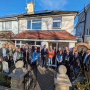Outside the sustainable home in Juniper Road, Leigh-on-Sea