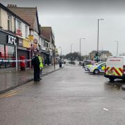 Investigation- police cordon around KFC in South Benfleet