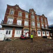 Site Manager Pavel Doaga 'can't wait' to see the finished transformation of Leigh's Grand Hotel.