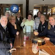 After their celebratory walk on Friday, members enjoyed a drink at the Bull pub.