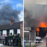 Plumes of smoke billow over south Essex town as part of High Street shut off