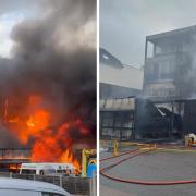 Inferno - a fire broke out in a High Street building this afternoon