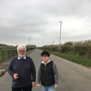Campaigners for a third road - John Stone and Mandy Shevill