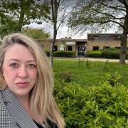 Concerns - councillor Lydia Hyde outside the Viking Centre