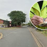Incident - Luncies Road and an inset image of a police officer
