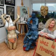 Sandra Ehlers - her home is bursting with her artwork