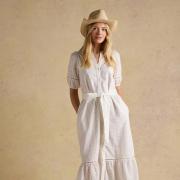 Pure Cotton Broderie V-Neck Midi Shirt Dress from Joules will be perfect for future summer dressing