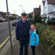 Councillor David Norman with his granddaughter Faye