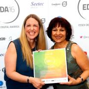Lisa Bone, pictured left with now retired Visit Essex tourism, marketing and PR manager Elli Constantatou