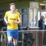 Two more - George Sykes scored twice and missed a penalty as Canvey beat Grays  Picture: KIERAN ARGENT/KJA SPORTS IMAGES