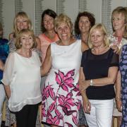 Well-contested - Boyce Hill Golf Club lady captain Lou Daniels, centre, with the Ladies Summer Meeting prize winners