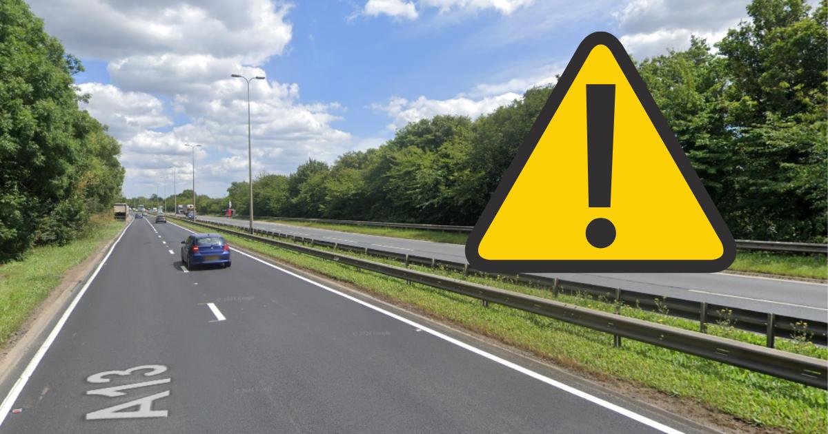 A13 crash causes delays and traffic in south Essex