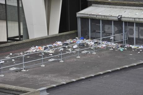 The view of rubbish from Brooke House