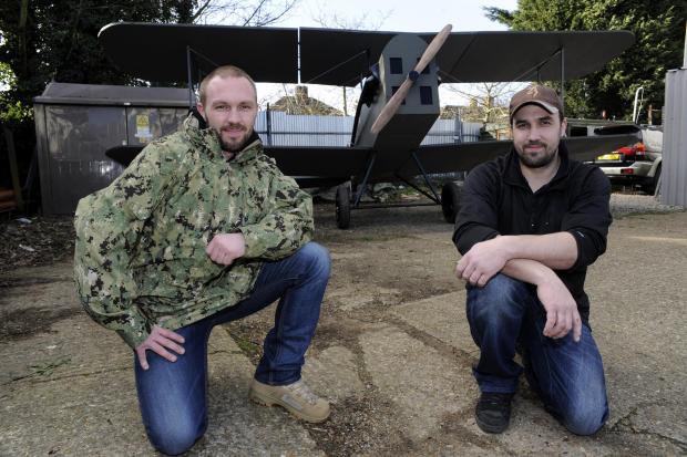 Echo: Our WWII memorial: Replica bi-plane for Hadleigh roundabout