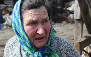War - Gazette Reporter Séamus O'Hanlon visited Ukraine as part of the Harwich Ukraine Support, TEECH, and UK-aid's direct aid mission, pictured an eldery woman who is now part of a fundraising appeal after her home near Russia was bombed