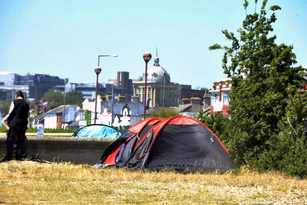 Echo: Homeless people living on Southend beach